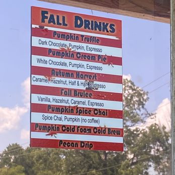 Hebrews - a sign for fall drinks - Coffee & Tea Near Me - Mount Pleasant, Texas