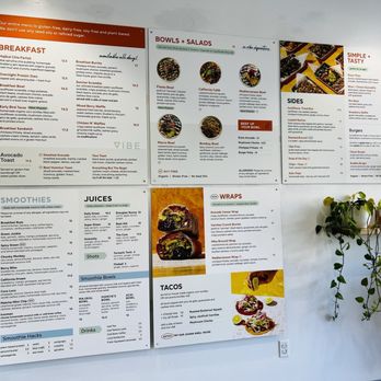 Vibe Organic Kitchen & Juice - Extensive plant-based GF soy-free menu - Juice Bars & Smoothies Near Me - Dana Point, California