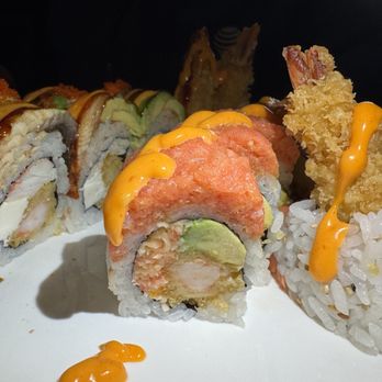 Oyama Sushi - Left: "Royal Dragon Roll"; Right: "Firecracker Roll" - Sushi Bars Near Me - Plymouth, Minnesota Oyama Sushi - Left: "Royal Dragon Roll"; Right: "Firecracker Roll" - Sushi Bars Near Me - Plymouth, Minnesota
