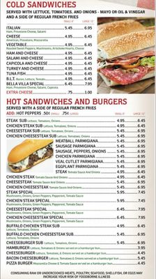 Menu photo 4 Bella Villa Pizza & Restaurant Mt Pocono, PA