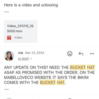 Mabel Love - Email thread - Women's Clothing Near Me - Miami, Florida