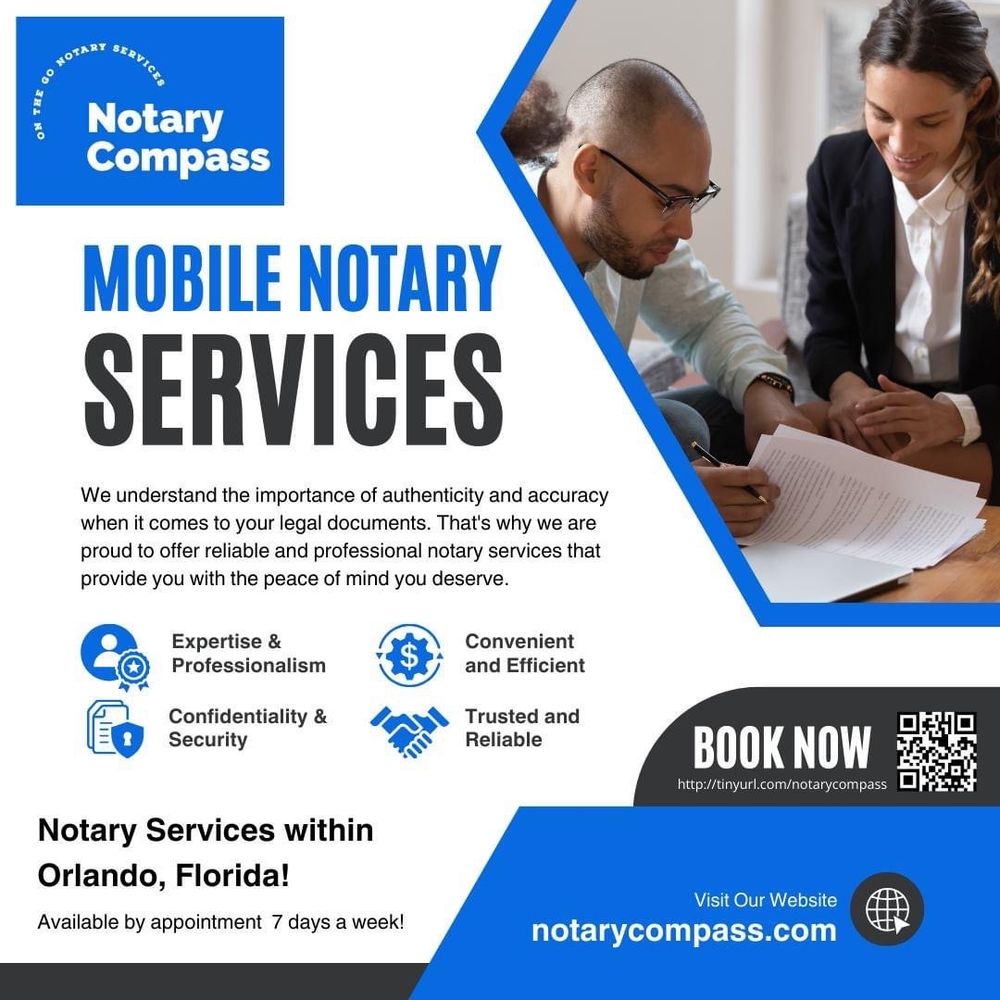 NOTARY COMPASS Updated August 2024 100 West Grant St, Orlando