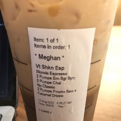 Starbucks - My favorite fall drink! Tastes like sitting around the table with family, Turkey in the oven and a nice pumpkin pie chilling in the fridge.