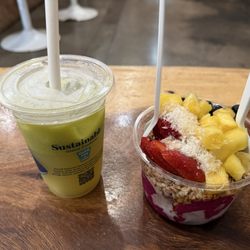Healthy drink, and healthy bowl
