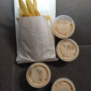 Dandy's Drive-In - Large fry with 4 fry sauces - Burgers Near Me - Bend, Oregon Dandy's Drive-In - Large fry with 4 fry sauces - Burgers Near Me - Bend, Oregon