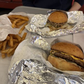 Lucky's Drive-In - The Lucky double (top) and The Lucky single (bottom) - Burgers Near Me - Sacramento, California Lucky's Drive-In - The Lucky double (top) and The Lucky single (bottom) - Burgers Near Me - Sacramento, California