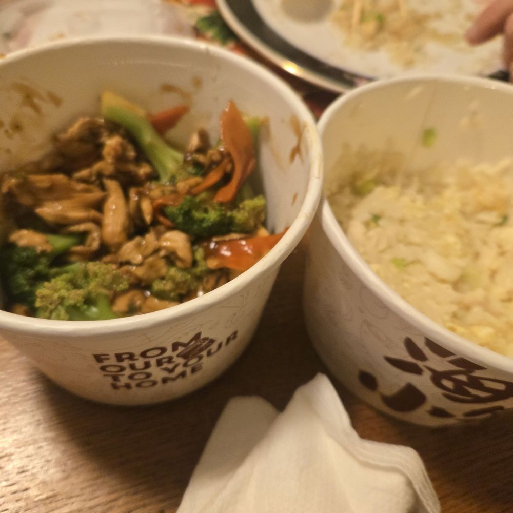 Ugly Dumpling - Chicken fried rice with chicken broccoli, not pictured strung beans with garlic sauce - Chinese Near Me - Hamden, Connecticut Ugly Dumpling - Chicken fried rice with chicken broccoli, not pictured strung beans with garlic sauce - Chinese Near Me - Hamden, Connecticut