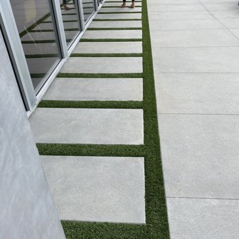 Sunset Designers & Builders - Concrete with fake grass inlay - Pool & Hot Tub Service Near Me - Los Alamitos, California Sunset Designers & Builders - Concrete with fake grass inlay - Pool & Hot Tub Service Near Me - Los Alamitos, California