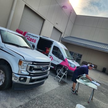 Optic Kleer - Mobile windshield replacement on a fleet vehicle - Auto Glass Services Near Me - St. Augustine, Florida Optic Kleer - Mobile windshield replacement on a fleet vehicle - Auto Glass Services Near Me - St. Augustine, Florida