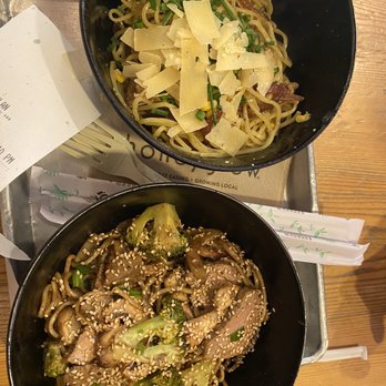 honeygrow - Miso Garlic Chicken and Sesame Garlic :) so yummy! - Salad Near Me - Hoboken, New Jersey honeygrow - Miso Garlic Chicken and Sesame Garlic :) so yummy! - Salad Near Me - Hoboken, New Jersey
