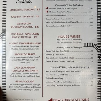 Marino's Restaurant - Updated wine list we were told. - Italian Near Me - Hornell, New York