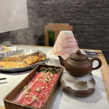 Four Seasons Tea House Hot Pot - The spread - Hot Pot Near Me - Mountain View, California Four Seasons Tea House Hot Pot - The spread - Hot Pot Near Me - Mountain View, California