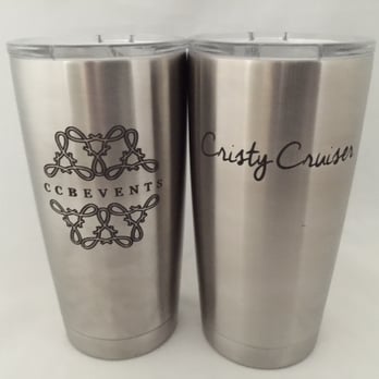 Custom Laser Engravers - Yeti Rambler with my friend's new business logo, and my nickname so mine won't get confused with others at the pool. - Engraving Near Me - Dallas, Texas