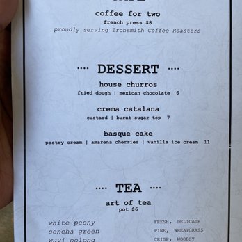 Valentina - Dessert menu 9/18/22 - Seafood Near Me - Encinitas, California Valentina - Dessert menu 9/18/22 - Seafood Near Me - Encinitas, California