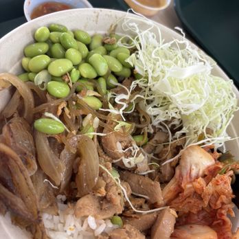 Let’s Eat Rice & Grill - Chicken bowl with edemame kimchi etc - Asian Fusion Near Me - La Quinta, California Let’s Eat Rice & Grill - Chicken bowl with edemame kimchi etc - Asian Fusion Near Me - La Quinta, California