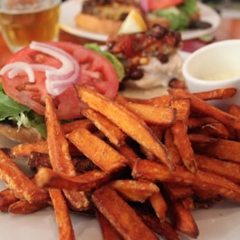 Coastal Kitchen Cafe - Halibut Burger with Sweet Potato Fries - Breakfast & Brunch Near Me - Capital H (Part 2), British Columbia Coastal Kitchen Cafe - Halibut Burger with Sweet Potato Fries - Breakfast & Brunch Near Me - Capital H (Part 2), British Columbia