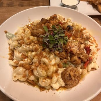 STIR Charlotte - Lobster & Shrimp Mac and Cheese - New American Near Me - Charlotte, North Carolina STIR Charlotte - Lobster & Shrimp Mac and Cheese - New American Near Me - Charlotte, North Carolina