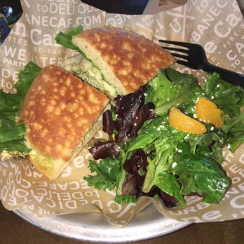 Urbane Cafe - Pesto & sun-dried tomato chicken sandwich on fresh-baked focaccia with side salad - Sandwiches Near Me - Temecula, California Urbane Cafe - Pesto & sun-dried tomato chicken sandwich on fresh-baked focaccia with side salad - Sandwiches Near Me - Temecula, California