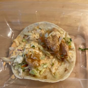 Taqueria Tsunami - Temp Closed - This is supposed to be a piece of fish. It is two empty pieces of breading. WTF - Asian Fusion Near Me - Roswell, Georgia