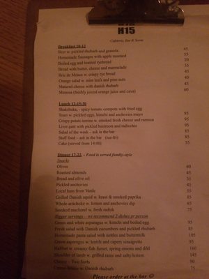Menu photo 2 H15 Copenhagen, 84