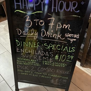 Don Julio Tequilas - Great nightly specials we had the enchiladas and they were delicious. They allowed to change the selection to whatever enchilada you want. - Mexican Near Me - Fredericksburg, Virginia Don Julio Tequilas - Great nightly specials we had the enchiladas and they were delicious. They allowed to change the selection to whatever enchilada you want. - Mexican Near Me - Fredericksburg, Virginia