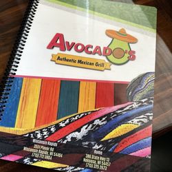 Avocado’s Mexican Grill - Menu