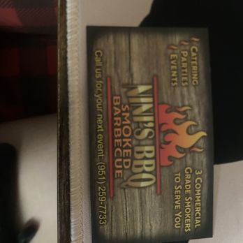 Nini's BBQ - Business card - Caterers Near Me - Menifee, California