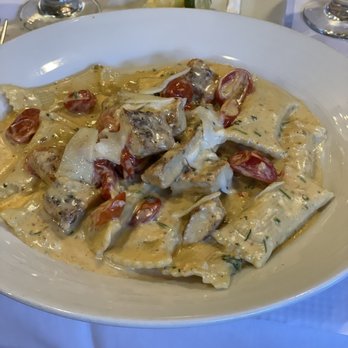 Cirella's - Stuffed rigatoni, blackened chicken, roasted cherry tomatoes, black truffle and cream sauce. On the specials menu 12/23/21 It's incredible. - Italian Near Me - Melville, New York Cirella's - Stuffed rigatoni, blackened chicken, roasted cherry tomatoes, black truffle and cream sauce. On the specials menu 12/23/21 It's incredible. - Italian Near Me - Melville, New York