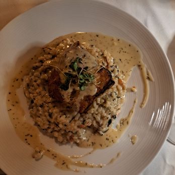 Prime Bistro Wine Bar - Grouper onto of mushroom risotto - Steakhouses Near Me - Morehead City, North Carolina