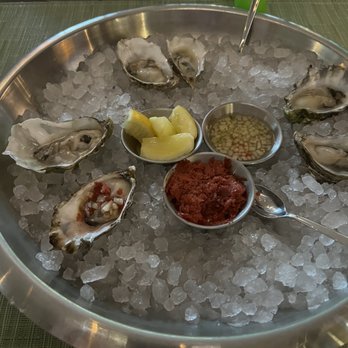 Tidal+ - Oysters 1/2 dozen w ancho blackberry granita, apple megonette - Seafood Near Me - Seattle, Washington