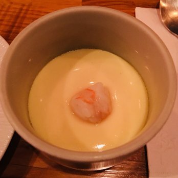 GUPJI - Complimentary warm savory egg custard with shrimp. Yum. - Korean Near Me - Flushing, New York GUPJI - Complimentary warm savory egg custard with shrimp. Yum. - Korean Near Me - Flushing, New York