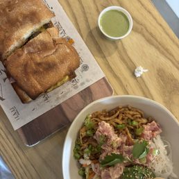 Sakura Bowl and Tusan Sandwich Sakura Bowl and Tusan Sandwich