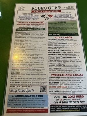 Menu photo 4 Rodeo Goat Dallas, TX