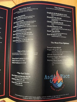Menu photo 2 Angie’s Place Newport, VT