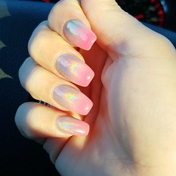 A Z Nails - My glow in the dark, holographic nails done by Helen - Nail Salons Near Me - Sacramento, California A Z Nails - My glow in the dark, holographic nails done by Helen - Nail Salons Near Me - Sacramento, California