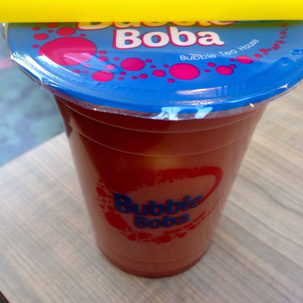 Bubble Boba - Red bean milk tea with custard topping - Bubble Tea Near Me - Coventry, XWM