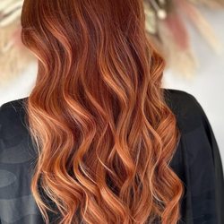 Deep Red Balayage & Trim By Jess Nicole