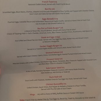 Prospect Bar and Grill - Brunch Menu - Bars Near Me - Brooklyn, New York Prospect Bar and Grill - Brunch Menu - Bars Near Me - Brooklyn, New York