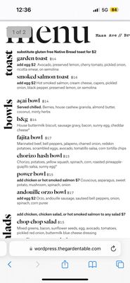 Menu photo 8 The Garden Table Indianapolis, IN