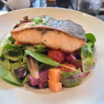 Opaline Bar - Salad, plus added salmon - Brasseries Near Me - Washington, DC, District of Columbia