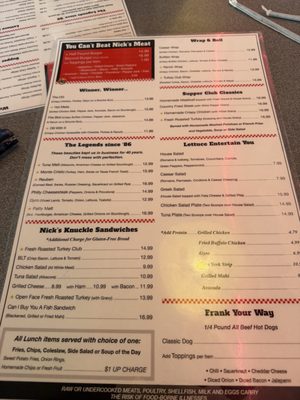 Menu photo 2 Nick's 50's Diner West Palm Beach, FL