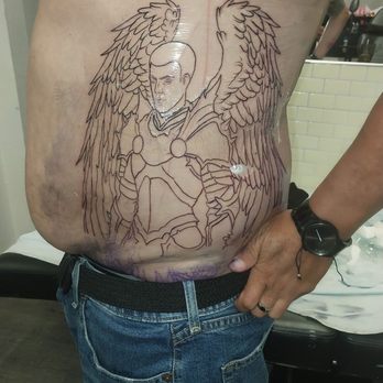 Moth and Dagger Tattoo Studio - Client 20+ yrs. Mario botched my Nephilim design, threw a fit over feedback, rushed the outline, & ghosted mid-piece while posting flash. - Tattoo Near Me - San Francisco, California Moth and Dagger Tattoo Studio - Client 20+ yrs. Mario botched my Nephilim design, threw a fit over feedback, rushed the outline, & ghosted mid-piece while posting flash. - Tattoo Near Me - San Francisco, California