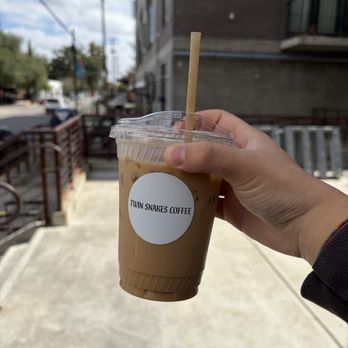 Twin Snakes Coffee - Iced cookie butter latte w/ whole milk - Coffee & Tea Near Me - Sacramento, California Twin Snakes Coffee - Iced cookie butter latte w/ whole milk - Coffee & Tea Near Me - Sacramento, California