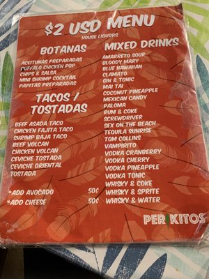 Menu photo 7 Perikitos Cantina Botanera Eagle Pass, TX