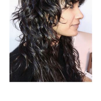 Vsquared Salon - Sculpted choppy layers on naturally wavy hair. - Makeup Artists Near Me