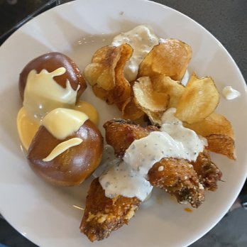 Culinary Dropout - Pretzels with fondue, Hot Wings and House Potato Chips. - New American Near Me - Tucson, Arizona