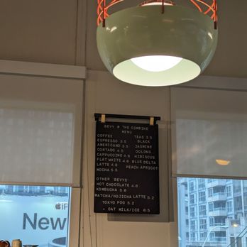 Bevy Cafe - a menu on the wall - Cafes Near Me - Toronto, Ontario
