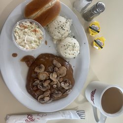 Chicken Chef - Hamburger steak dinner came with dessert