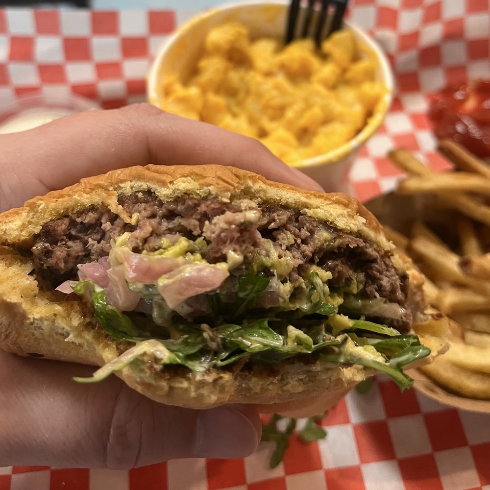 Dad Jokes Cheesyburger - California My Burger Mac & Cheese (Cup) Fries-Small - Burgers Near Me - Frisco, Texas Dad Jokes Cheesyburger - California My Burger Mac & Cheese (Cup) Fries-Small - Burgers Near Me - Frisco, Texas