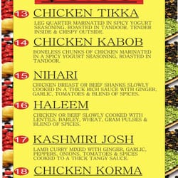 Qaderi Chaat House Menu